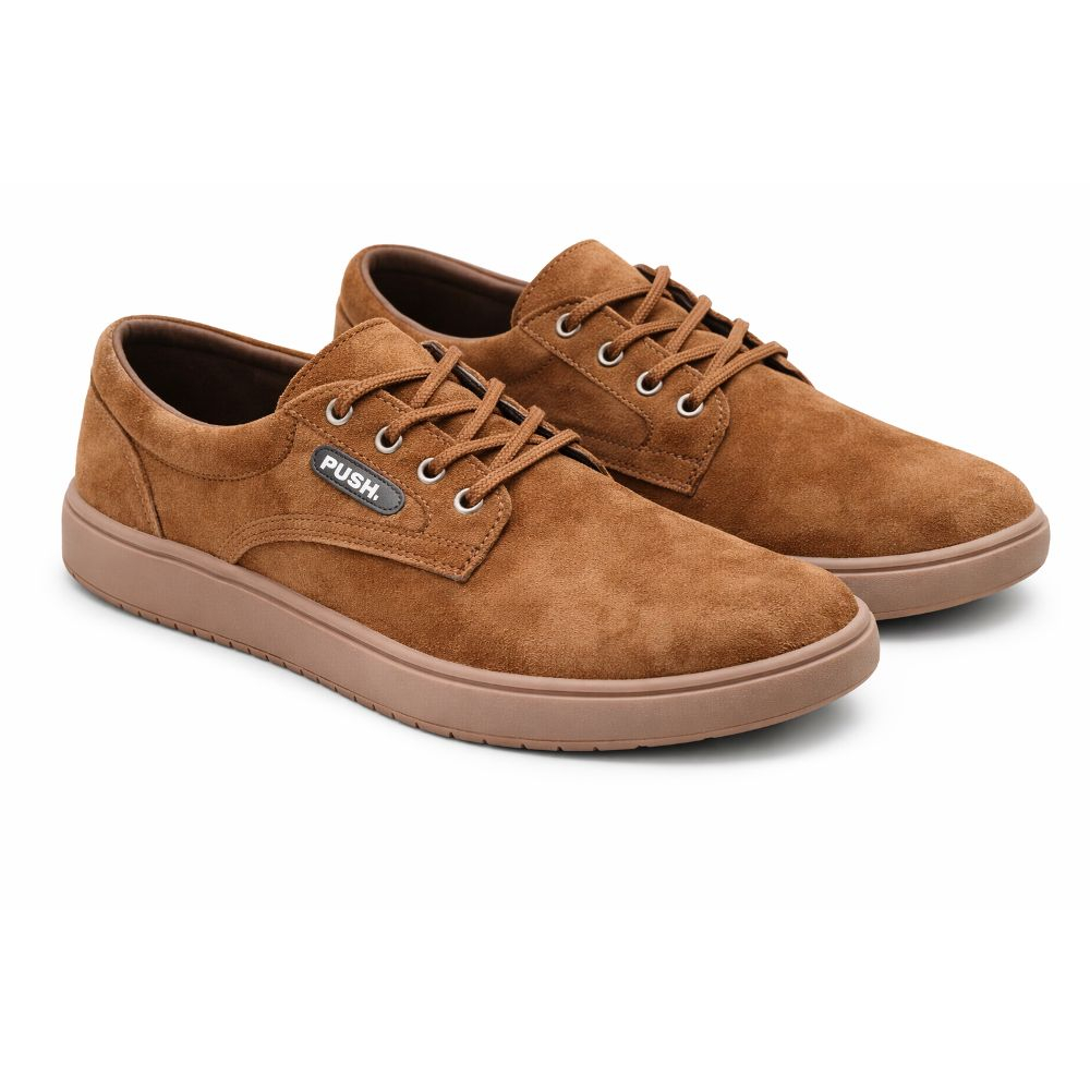 Mens Brown Suede Casual Shoes